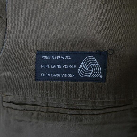 Chaps Ralph Lauren Wool Tan Gray Birdseye Check 40R 2 Button Sport Coat / Blazer - Picture 10 of 13